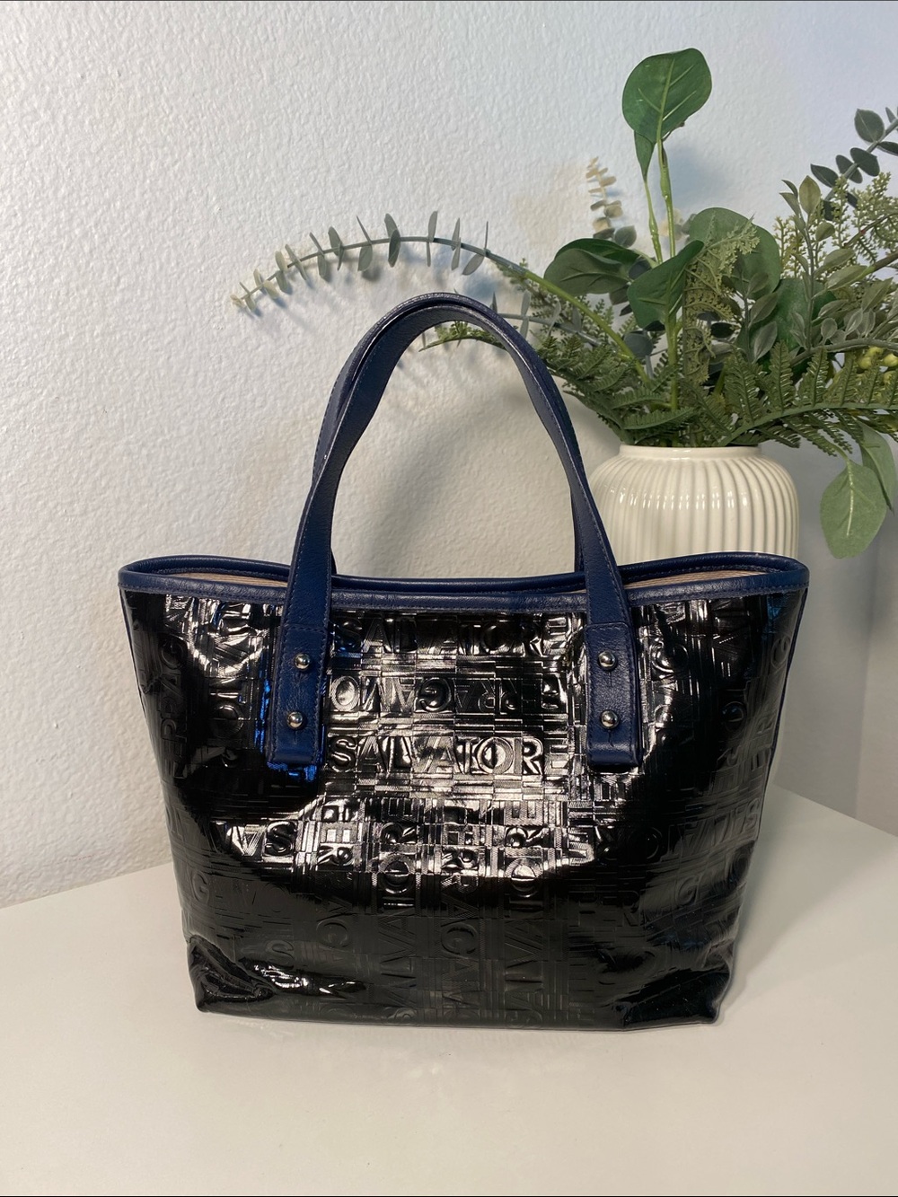 Salvatore Ferragamo Patent Leather XS Tote - Picture 8 of 15